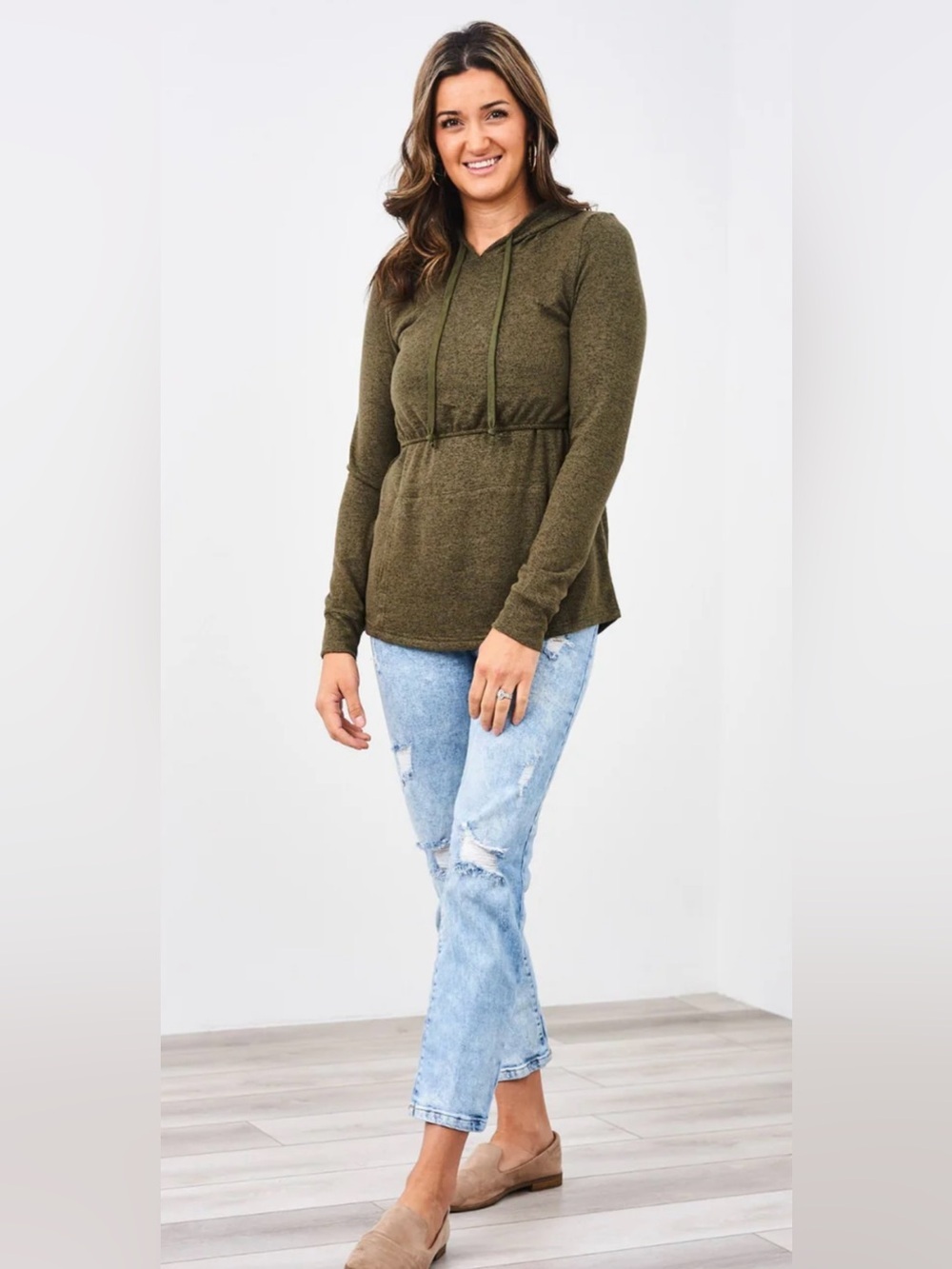 NEW in Plastic Latched Mama Winter Sage Easy Access Nursing Long-Sleeve